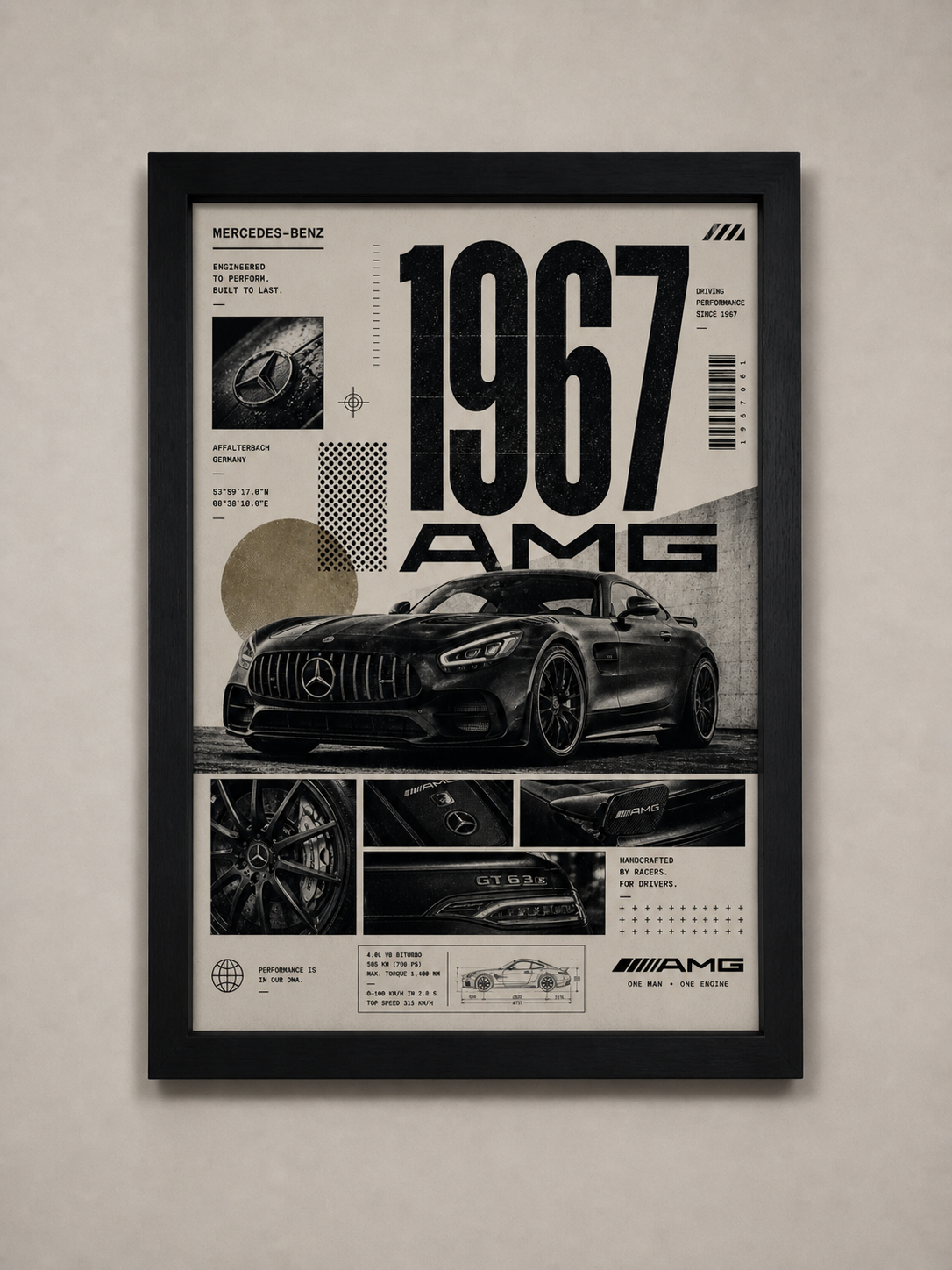 Mercedes AMG 1967 Poster