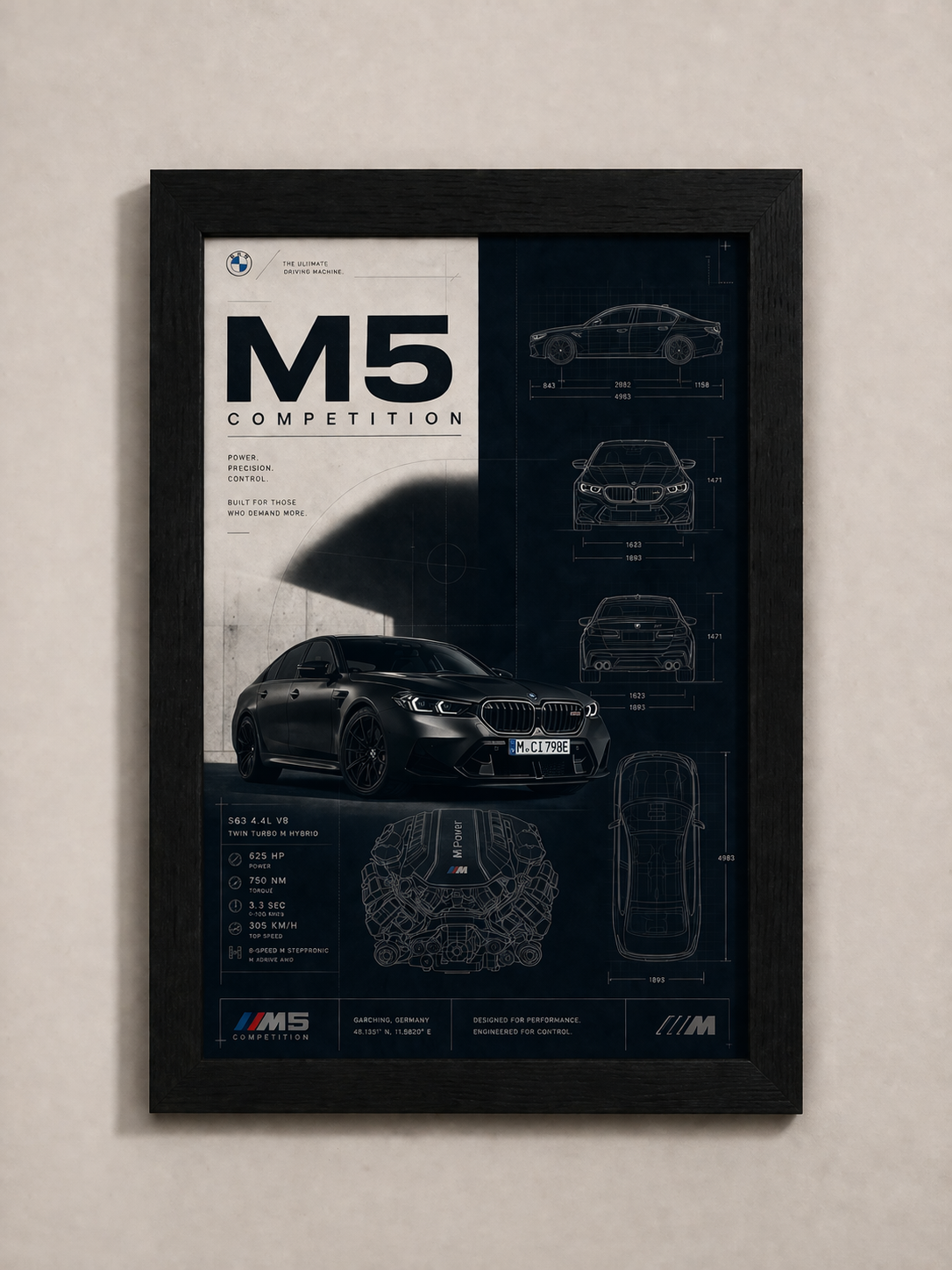 BMW M5 Competition Poster
