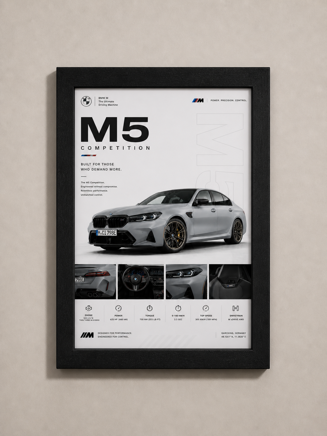 BMW M5 "Demand More" Poster
