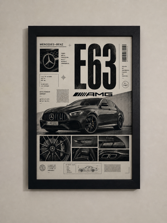 Mercedes E63 Poster
