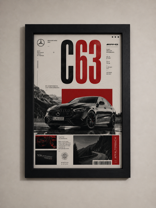 Mercedes C63 Poster