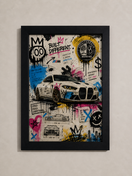BMW M5 Graffiti-style Poster