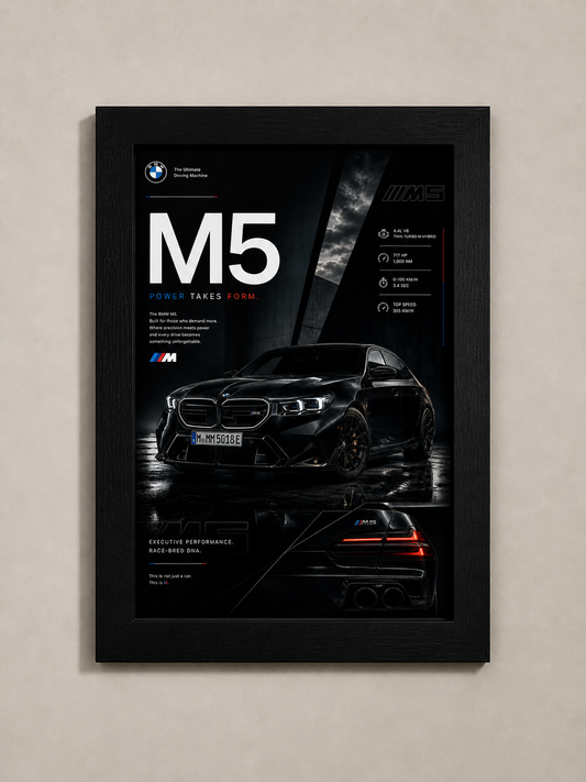 BMW M5 "Power takes Form" Poster