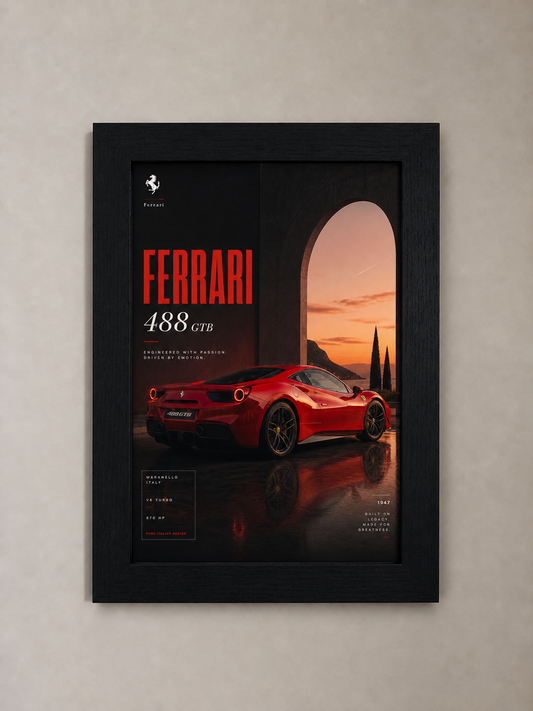 Ferrari 488 Poster