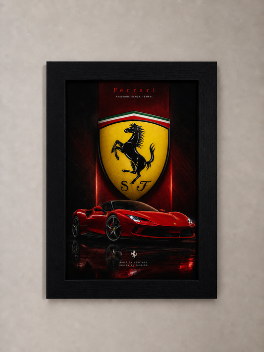 Ferrari "Built on Heritage" Poster