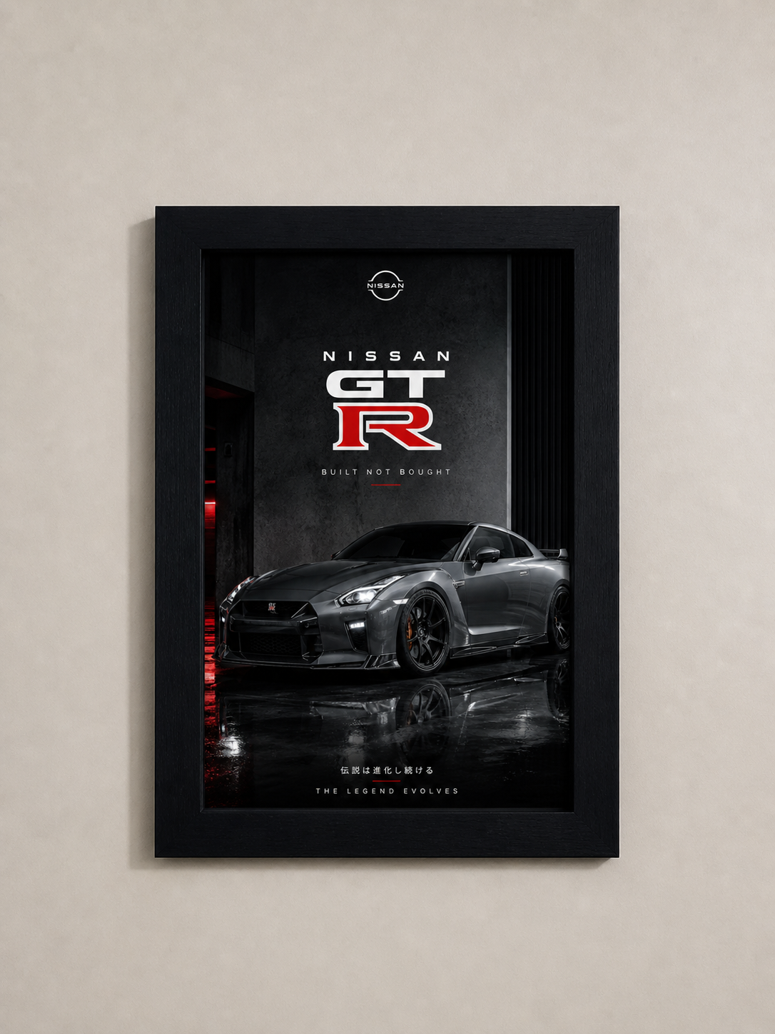 Nissan GTR "Built Not Bought" Poster