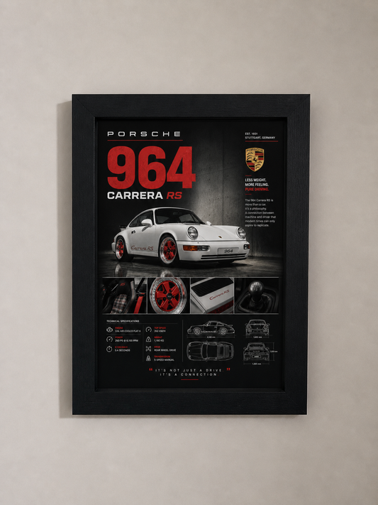 Porsche 964 Carrera Poster