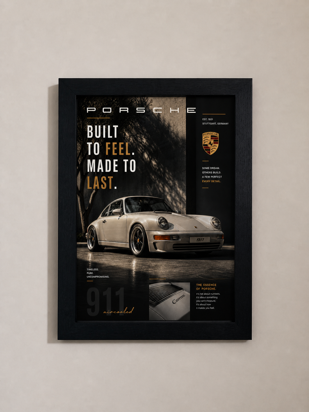 Porsche "Made to Last" Poster