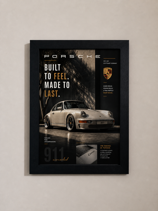 Porsche "Made to Last" Poster
